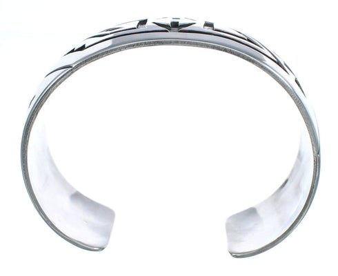 Native American Genuine Sterling Silver Overlay Cuff Bracelet AX121834